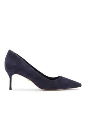 New Veronica Beard Rita Suede Pump Navy Sz 10.5